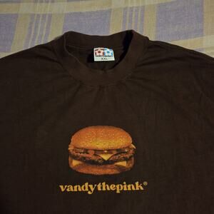 Vandy the Pink Burger Love For The Family And Friends Tee T Shirt Brown Size XXL